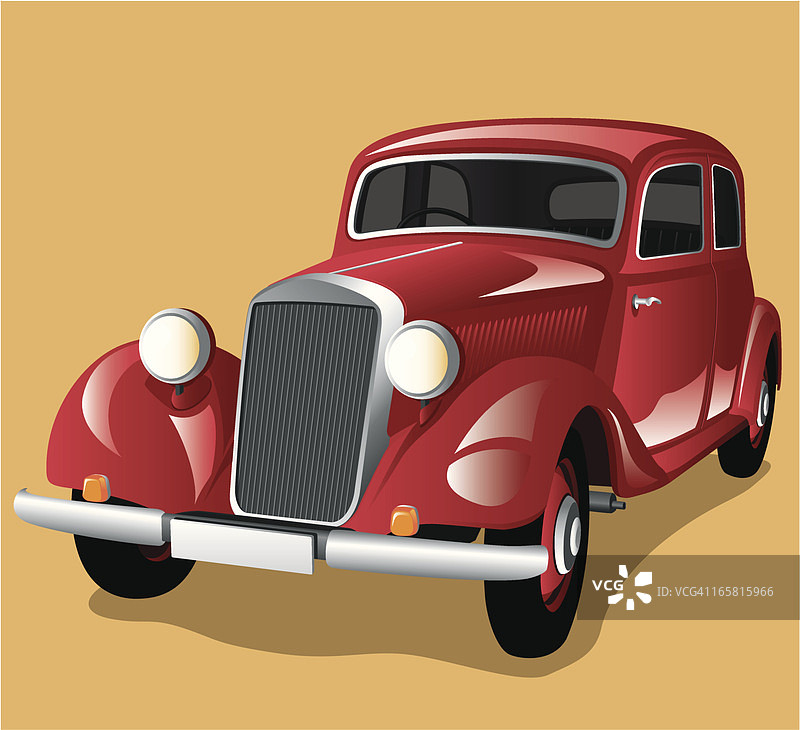 红色经典汽车图片素材