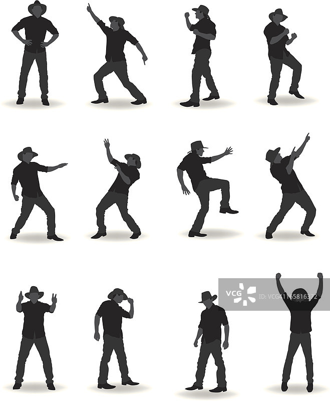 跳舞的牛仔图片素材