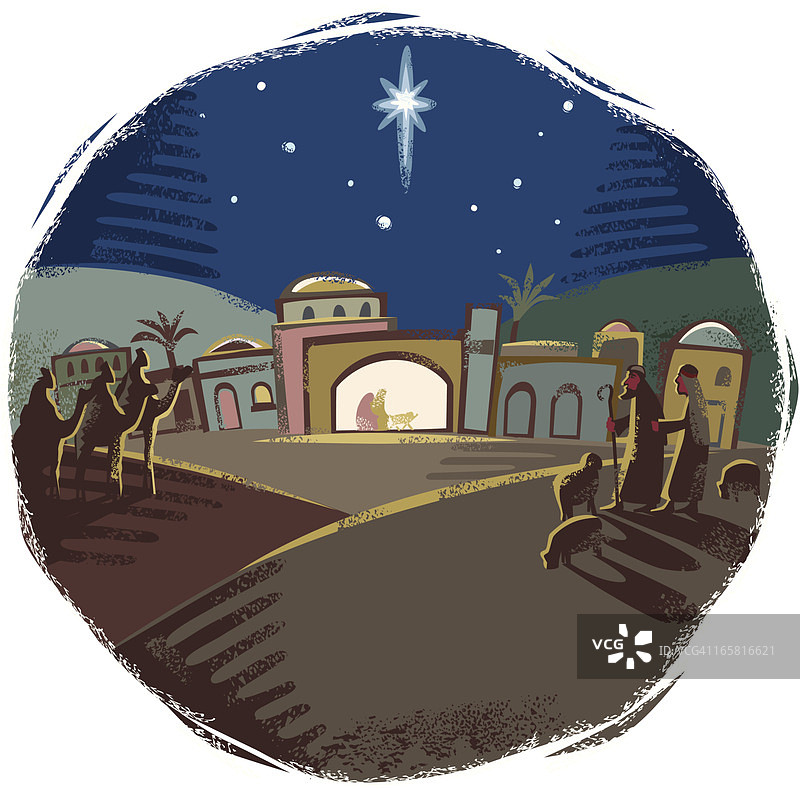 耶稣降生场景图片素材