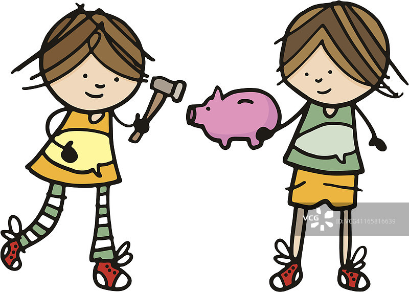 打破储蓄罐图片素材