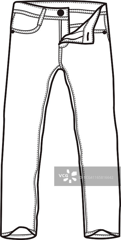 蓝色牛仔裤图片素材