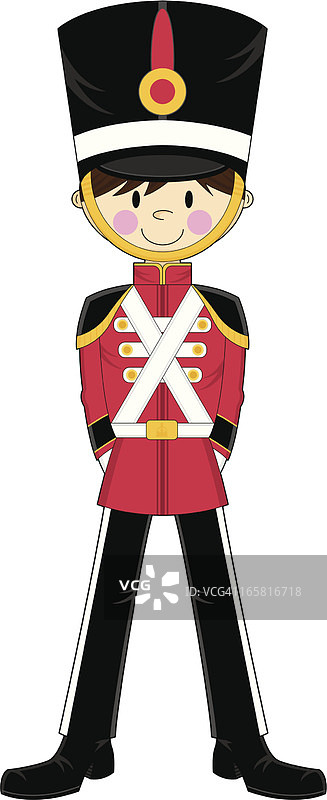 可爱的胡桃夹子玩具士兵图片素材