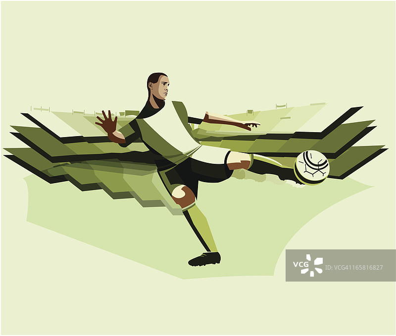 足球运动员踢球图片素材