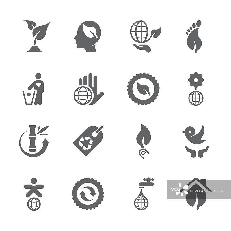 环境图标概念|黄金系列图片素材