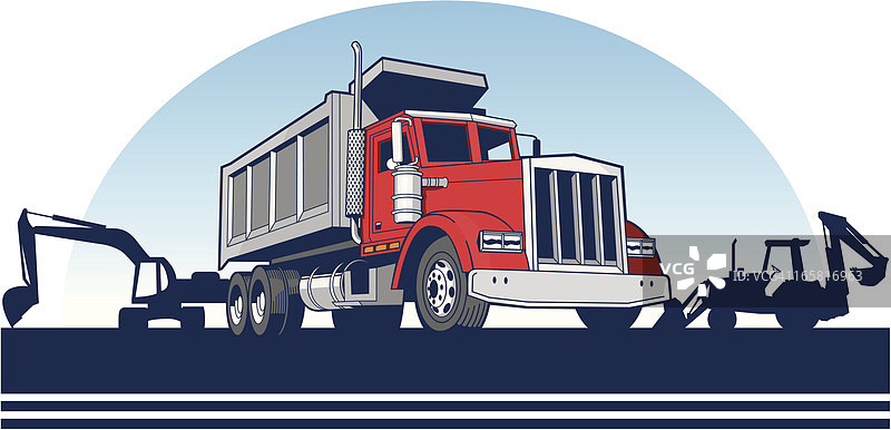 自动倾卸卡车图片素材