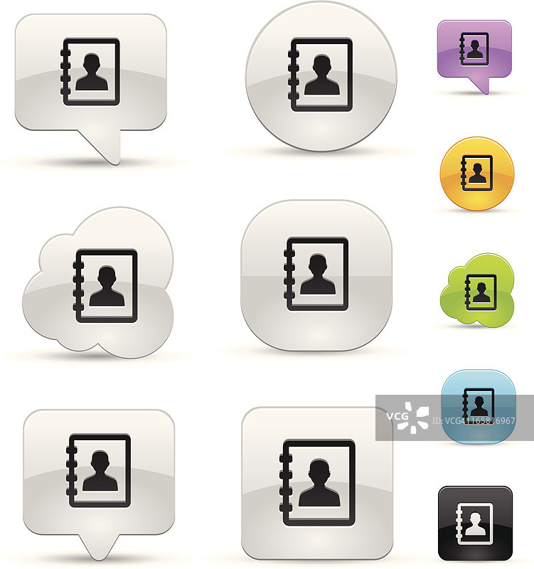 地址簿图标集图片素材