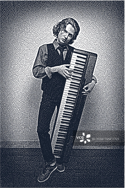 弹键盘的音乐家图片素材