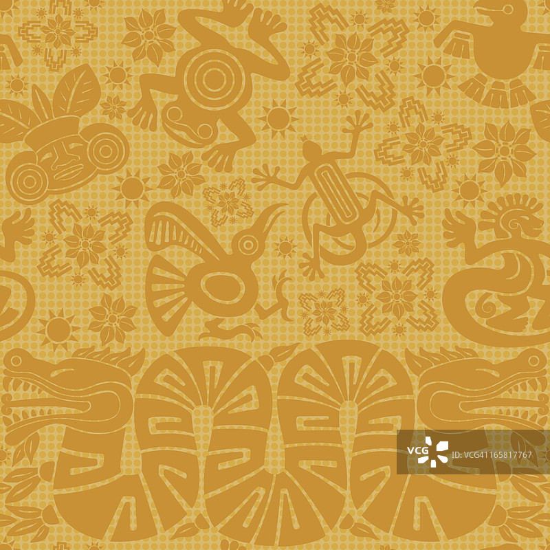 玛雅无缝图案图片素材