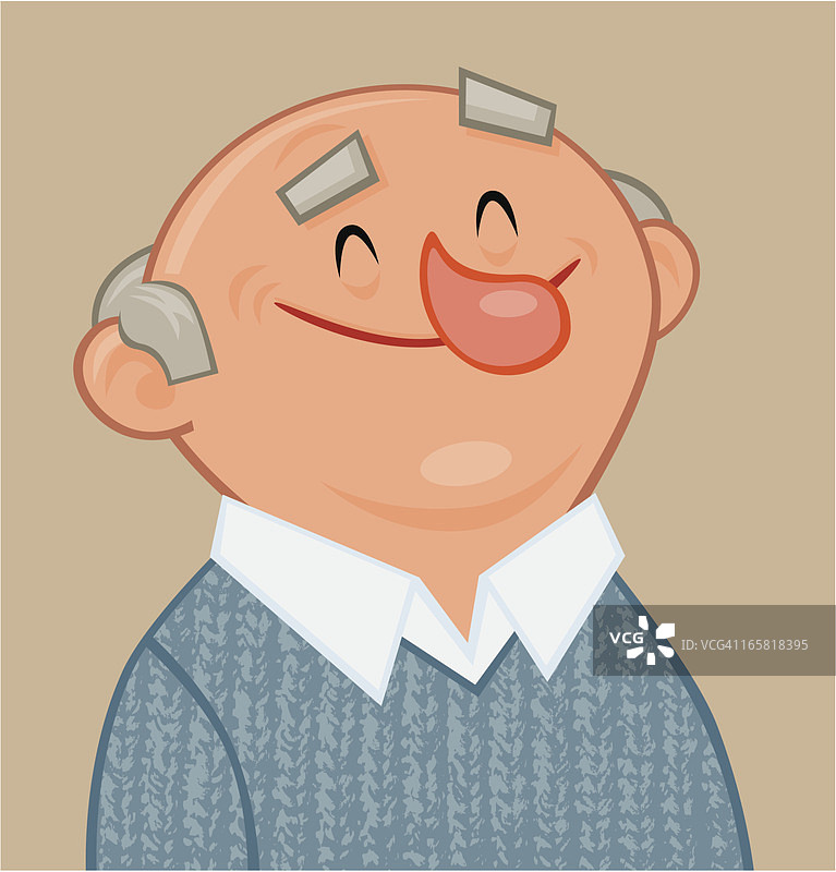 老去的微笑图片素材