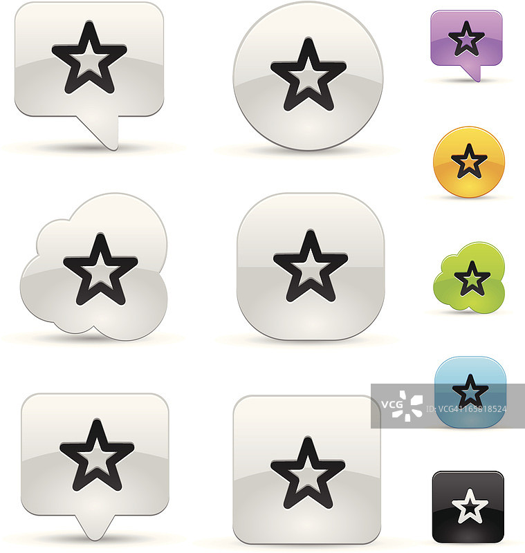 星星图标合集图片素材