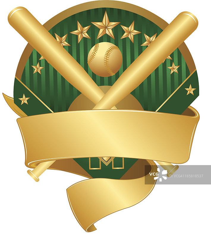 金色棒球banner背景图片素材