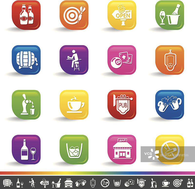 酒吧图标 | 彩虹系列图片素材