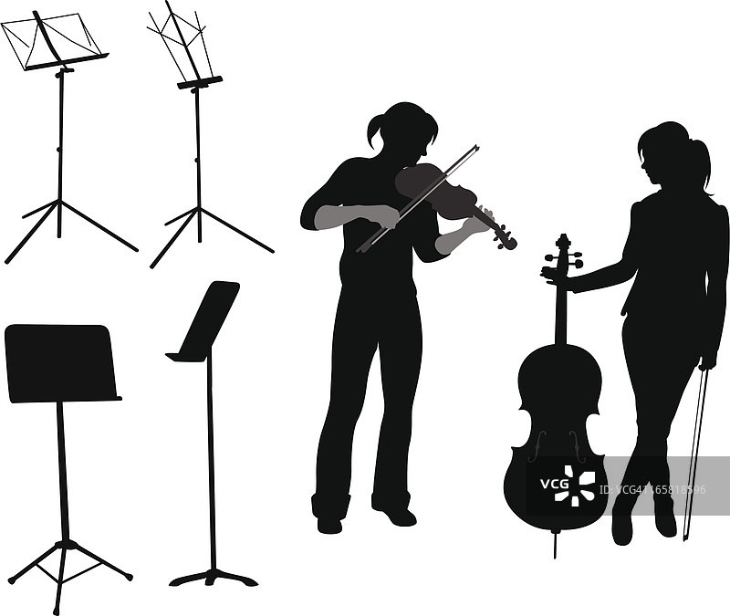 音乐剪影矢量素材图片素材