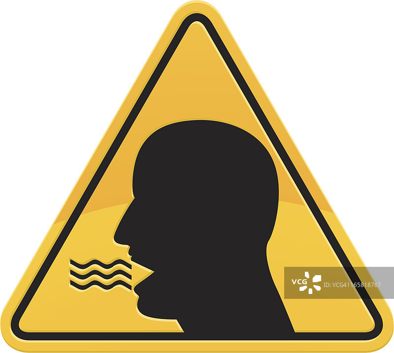 口臭警告标志图片素材