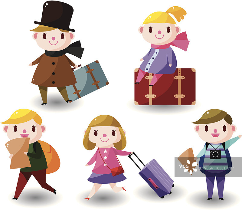 旅行的人们图片素材