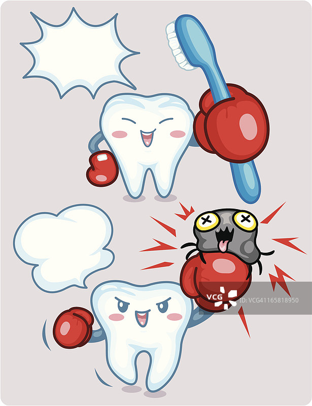 牙齿卡通图片素材