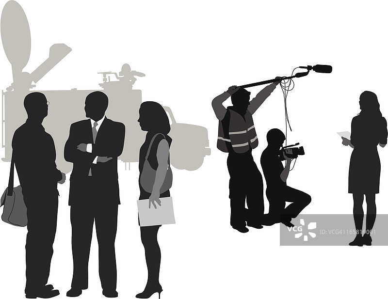 新闻专题矢量剪影图片素材