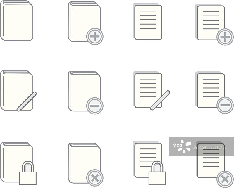 书籍、图书馆和文章图标第二部分图片素材