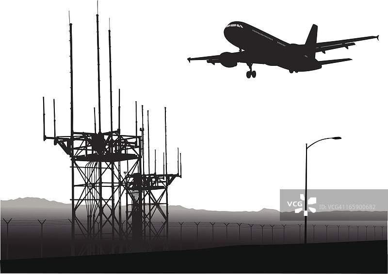 巨型客机矢量剪影图片素材