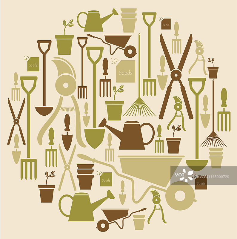园艺图标集图片素材