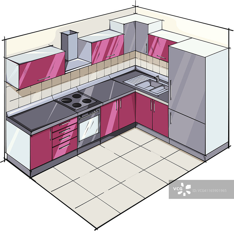 现代厨房图片素材