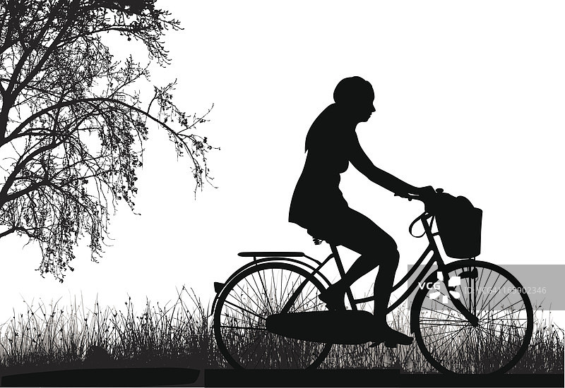 独自一人的时光矢量轮廓图片素材