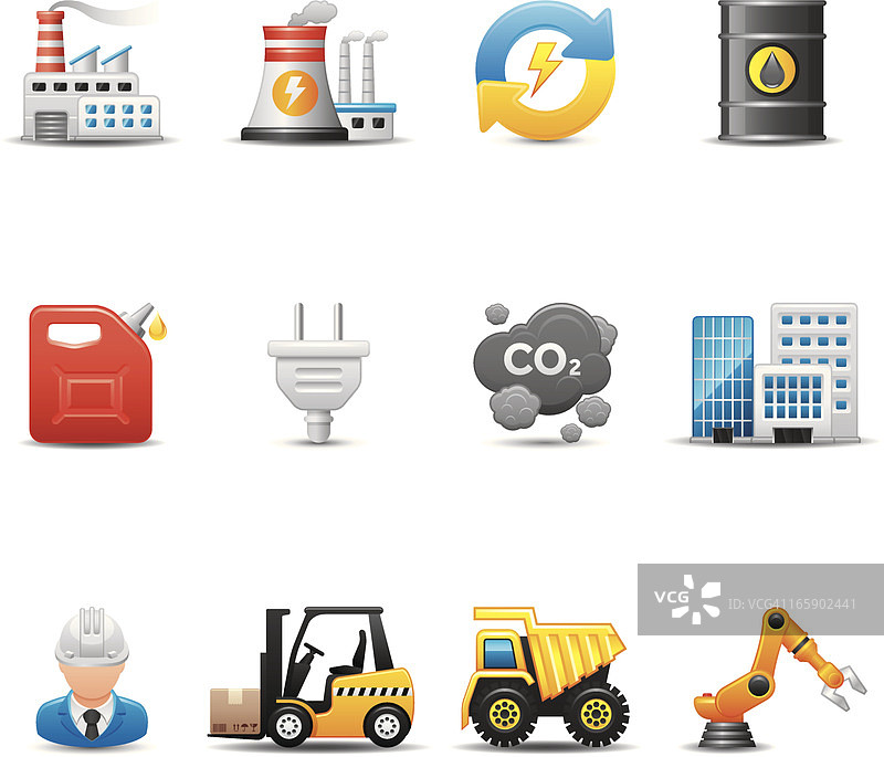 工业和能源图标集 | 优雅系列图片素材