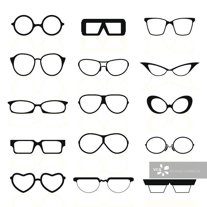 眼镜轮廓图片素材