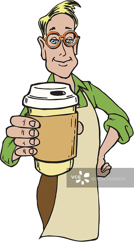 咖啡师男人图片素材