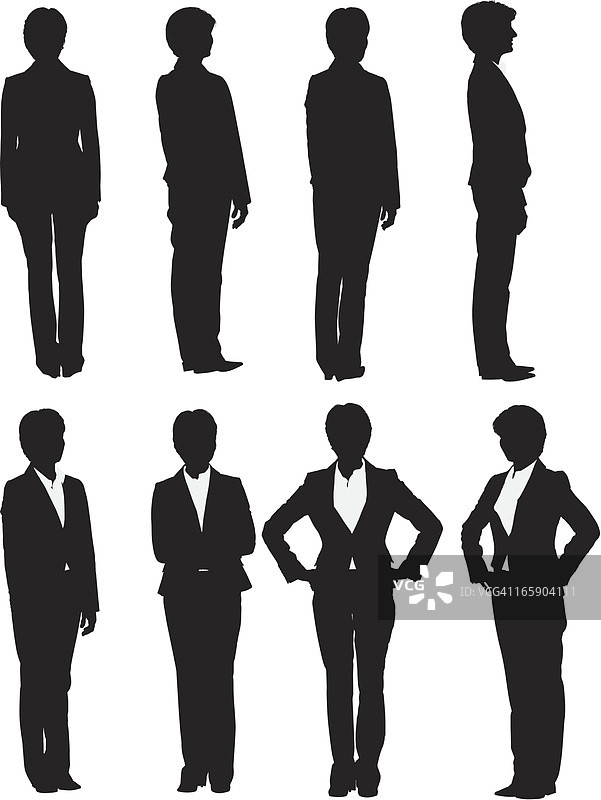 女商人摆姿势多张图片图片素材