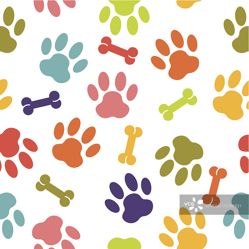 狗爪无缝图案图片素材