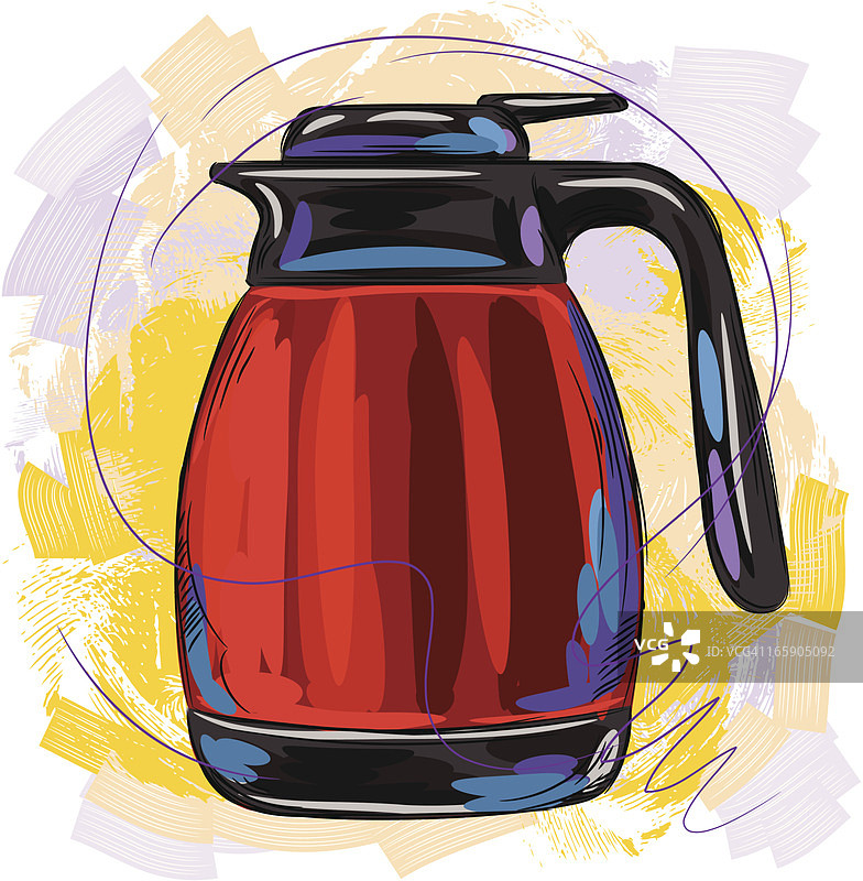 现代茶壶图片素材