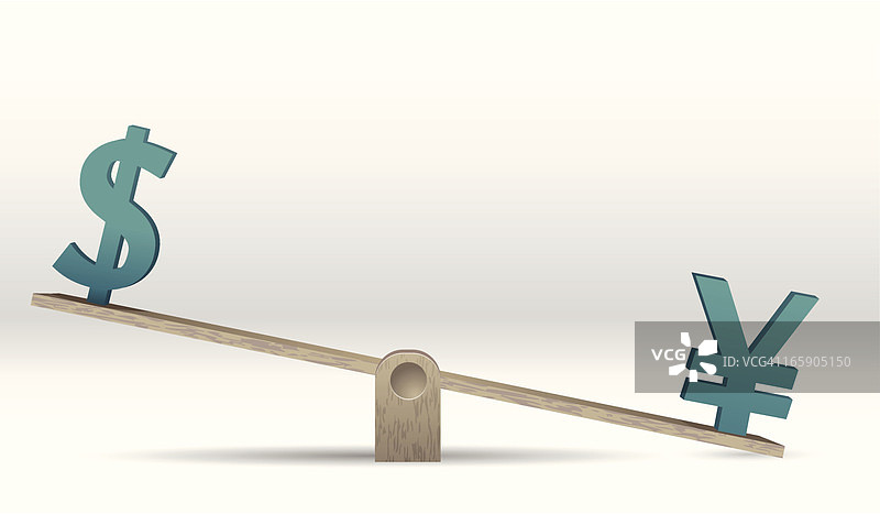 美元与日元货币实力对比图片素材