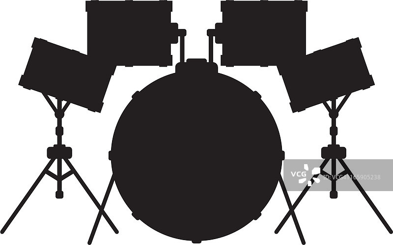 架子鼓剪影图片素材