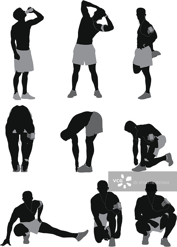 男运动员多重影像图片素材