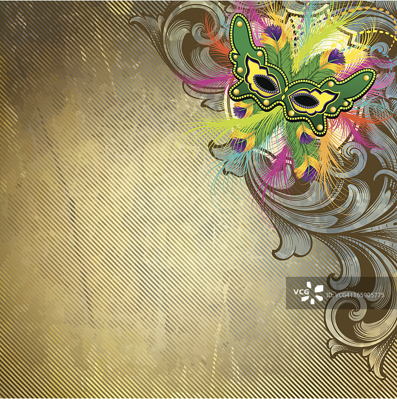 狂欢节复古卷轴图片素材