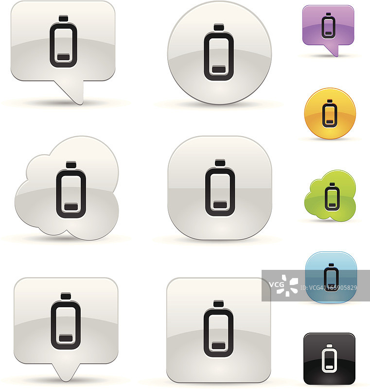 电池低电量图标合集图片素材