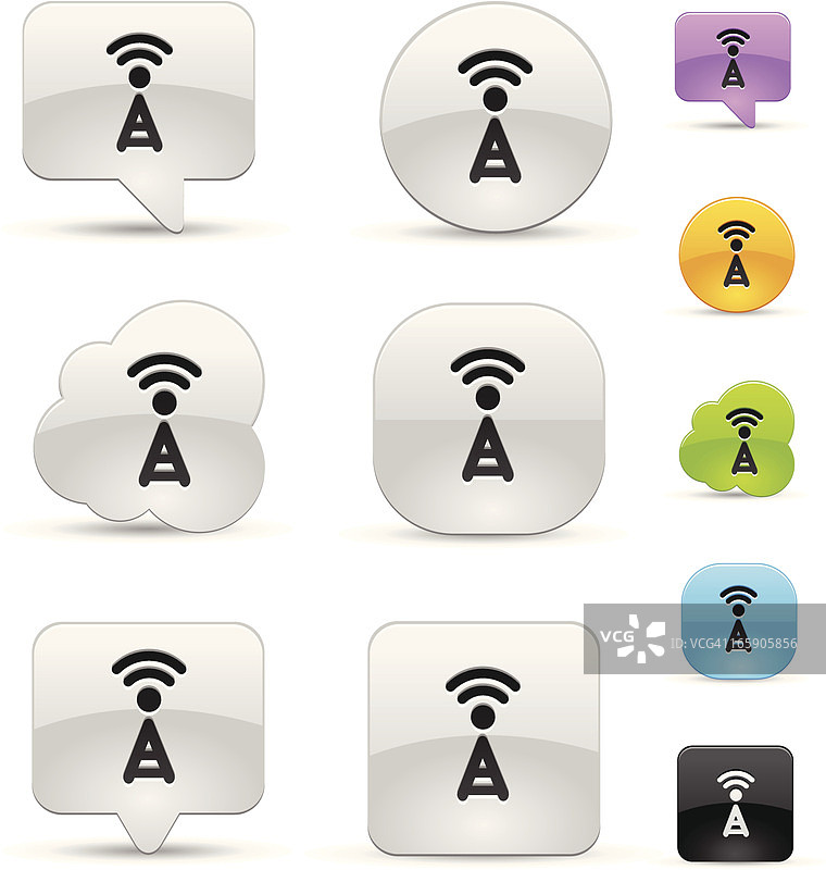 无线网络图标集图片素材