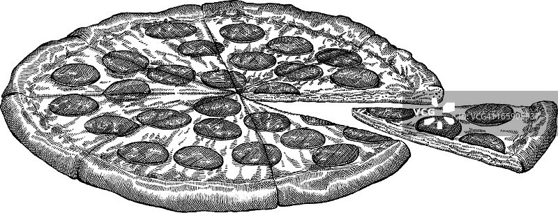 披萨绘画图片素材