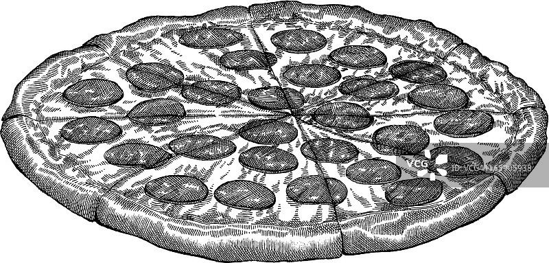 披萨绘画图片素材