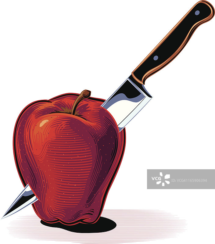 刀切苹果图片素材