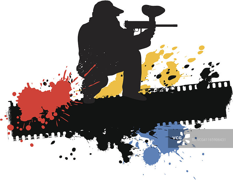 彩弹射击Banner图片素材