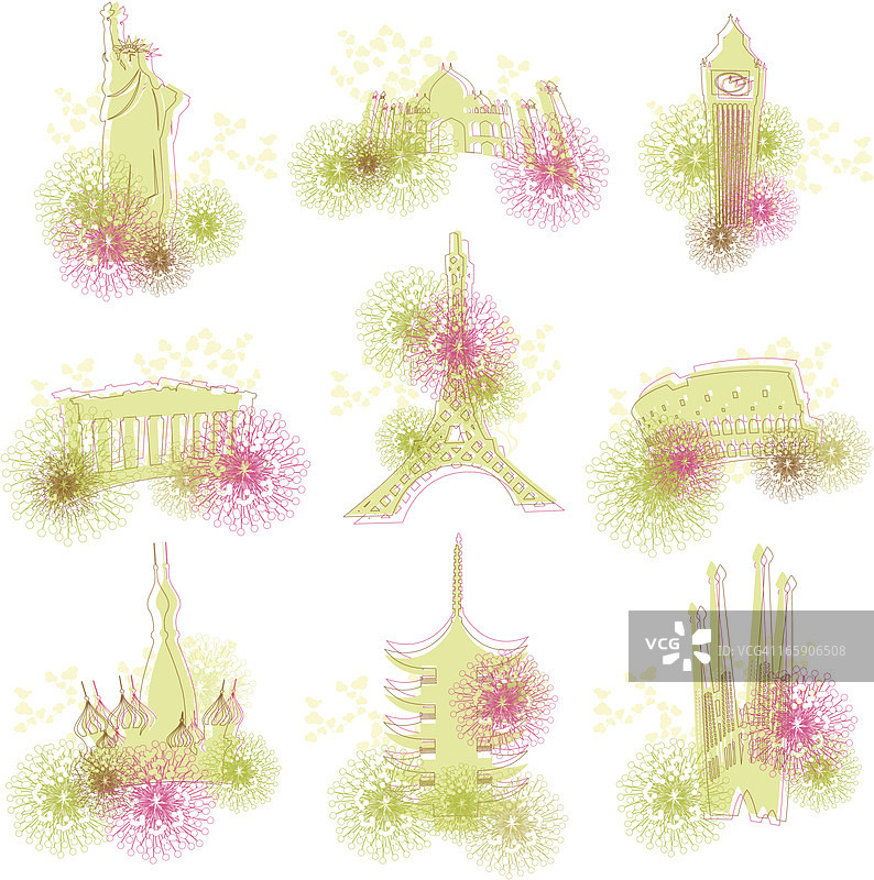 世界地标建筑合集图片素材