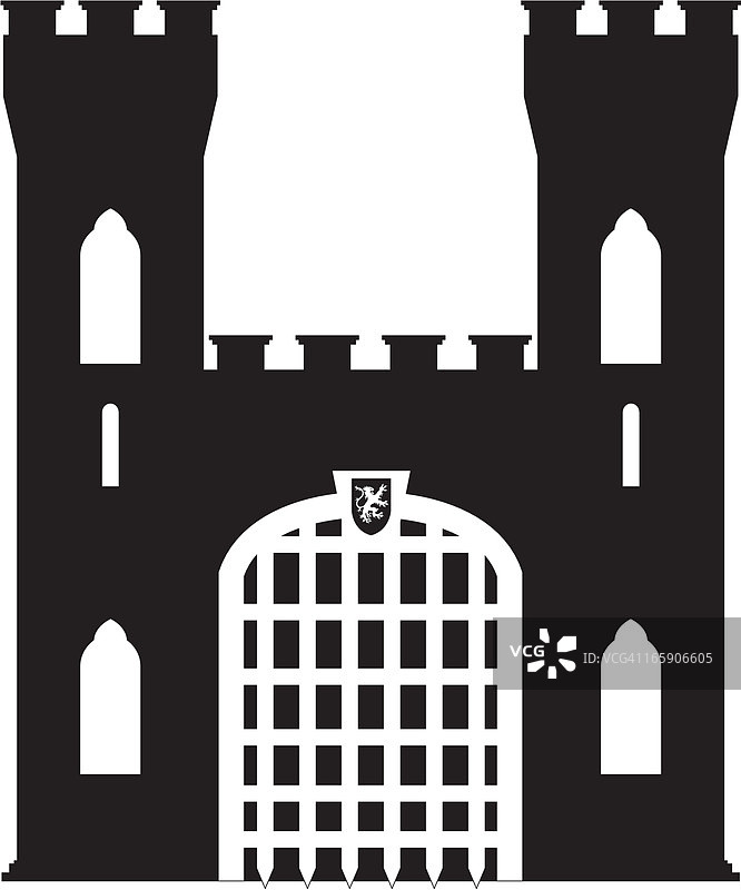 中世纪城堡轮廓图片素材