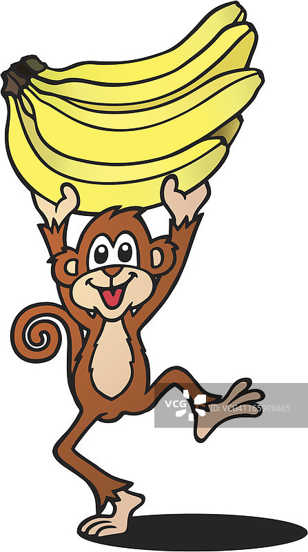香蕉猴子图片素材
