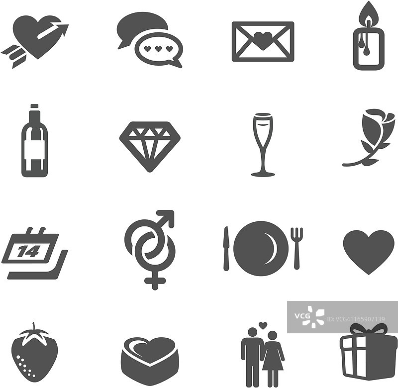 情人节和浪漫符号图片素材