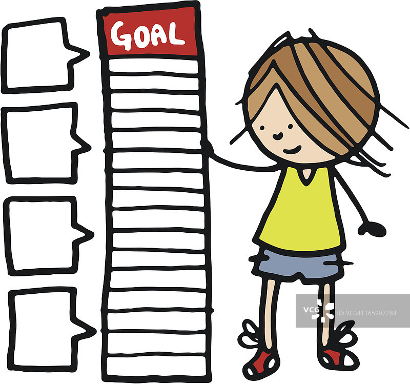 男孩站在募捐图表旁图片素材