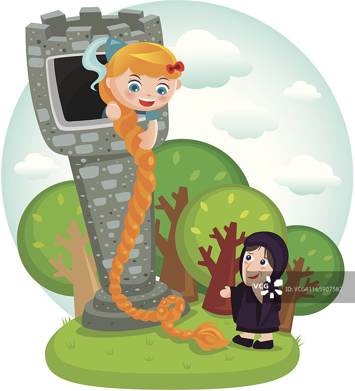 长发公主图片素材