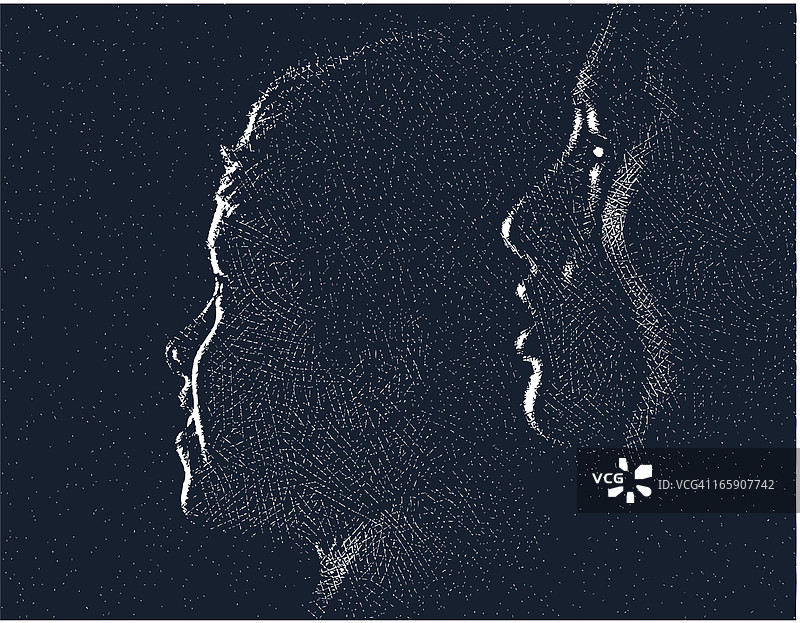 男孩和女孩肖像图片素材