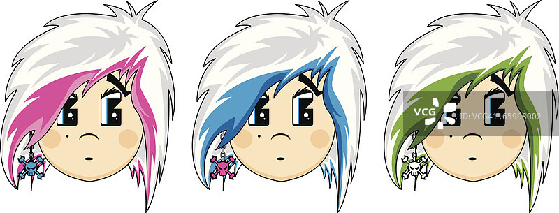 可爱的小女孩头图片素材